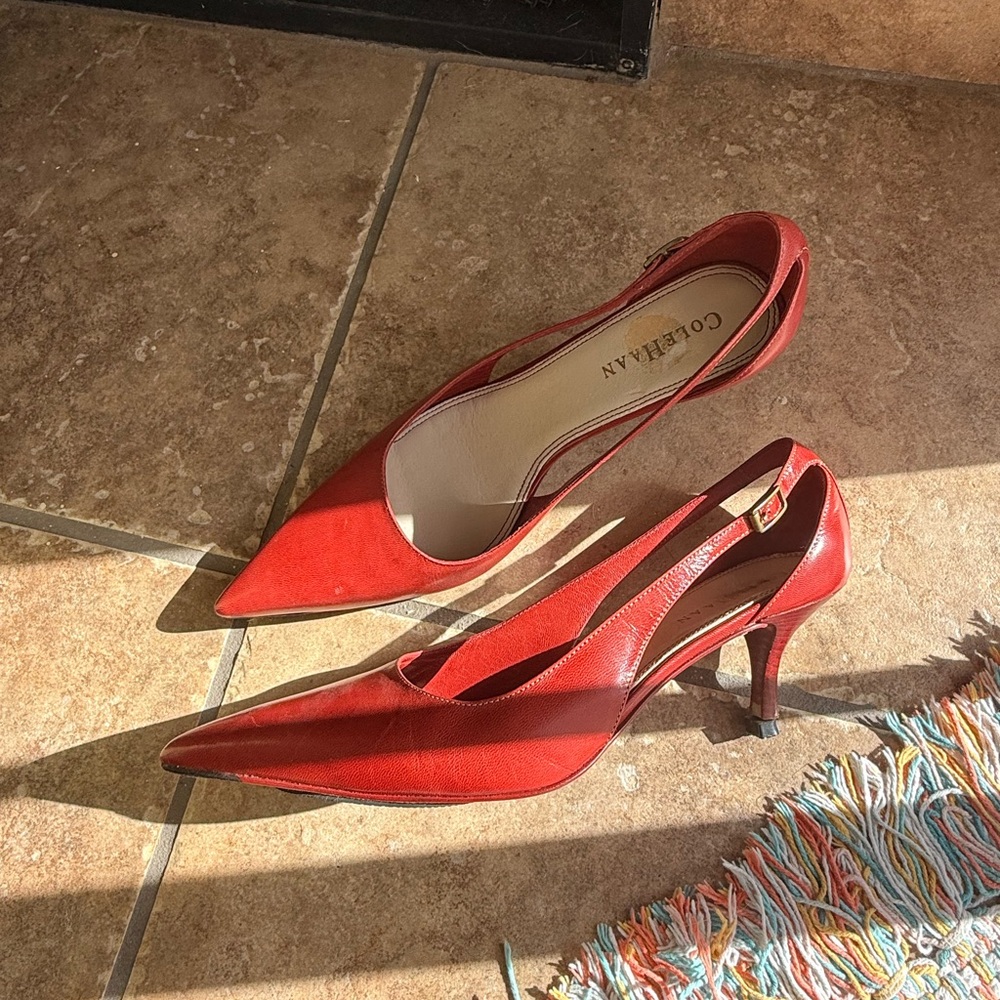 Vintage Cole Haan Red Pointed Heels